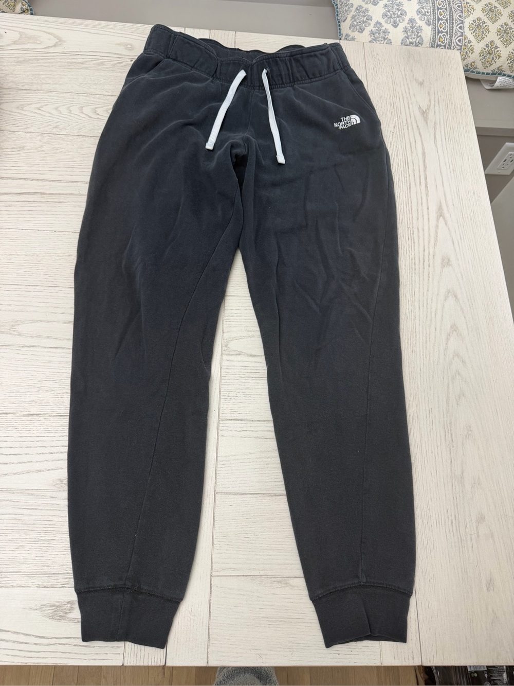 The North Face Black Women's Fleece Sweatpants with White Logo